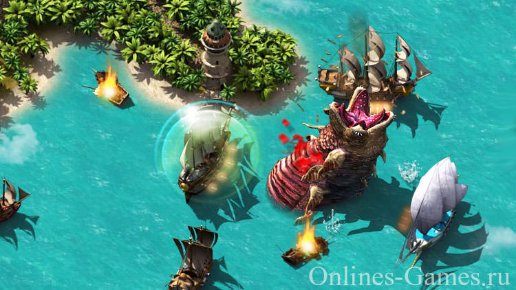 Морской бой в игре Pirate Storm