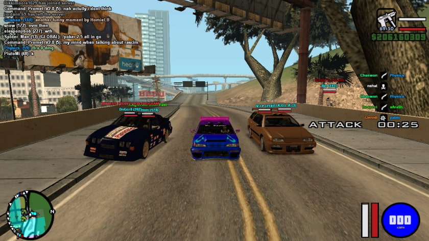 GTA San Andreas мультиплеер гонки