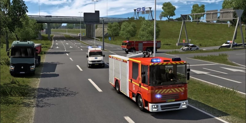 Real Emergency Ai Pack - мод до Euro Truck Simulator 2